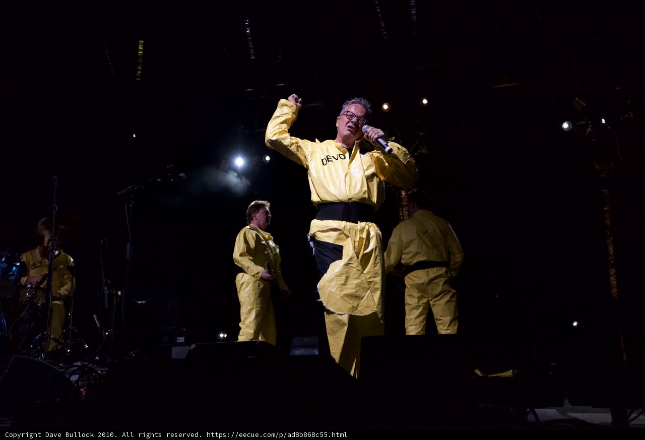 Yellow-suited Performer on the Coachella Stage