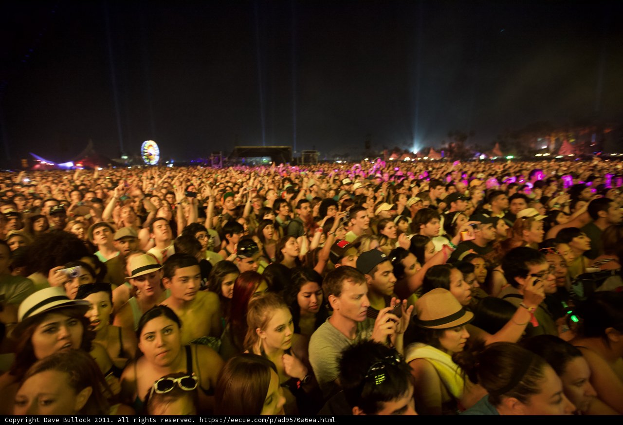 Coachella 2011: The Night Sky Lights Up with Concertgoers