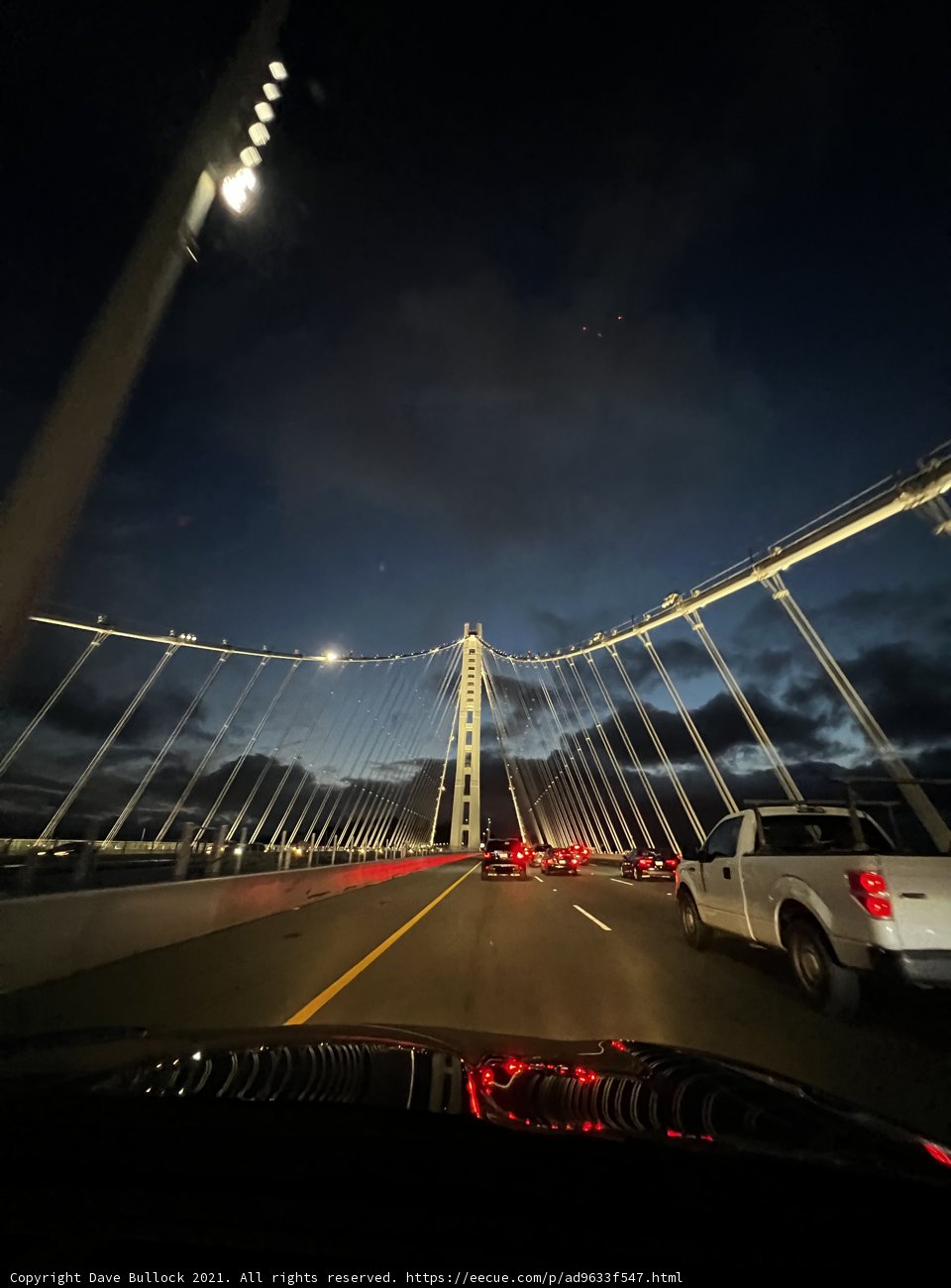 Nighttime Drive on the San Francisco-Oakland Bay Bridge