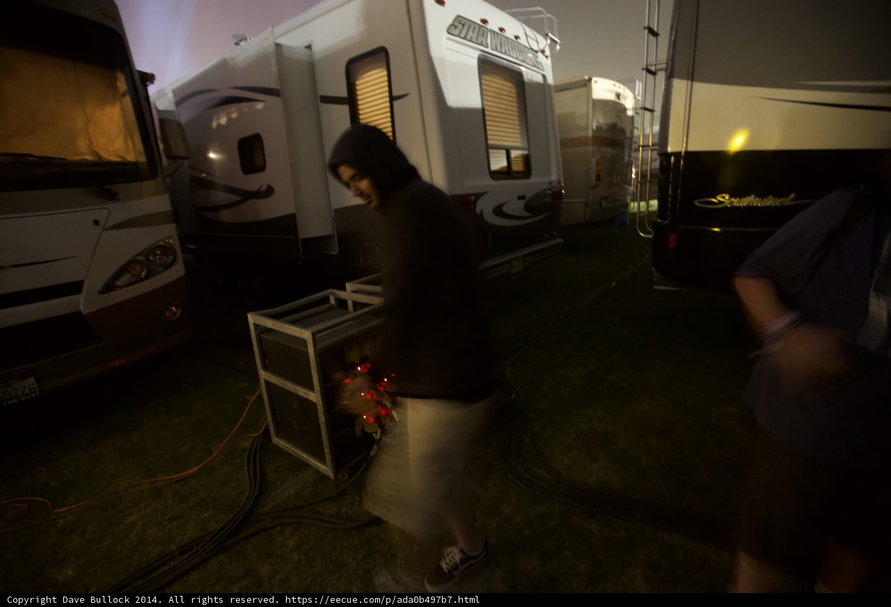 Walking Near the Trailer