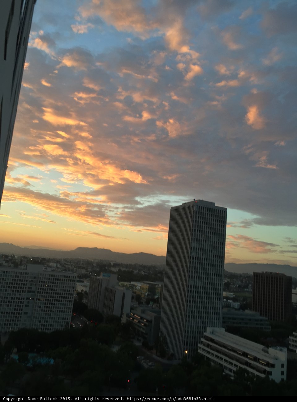 Sunset over the City Skyline