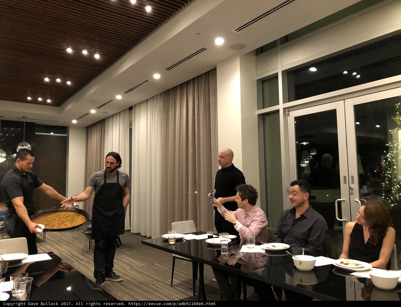 Dining at a busy restaurant in Los Angeles