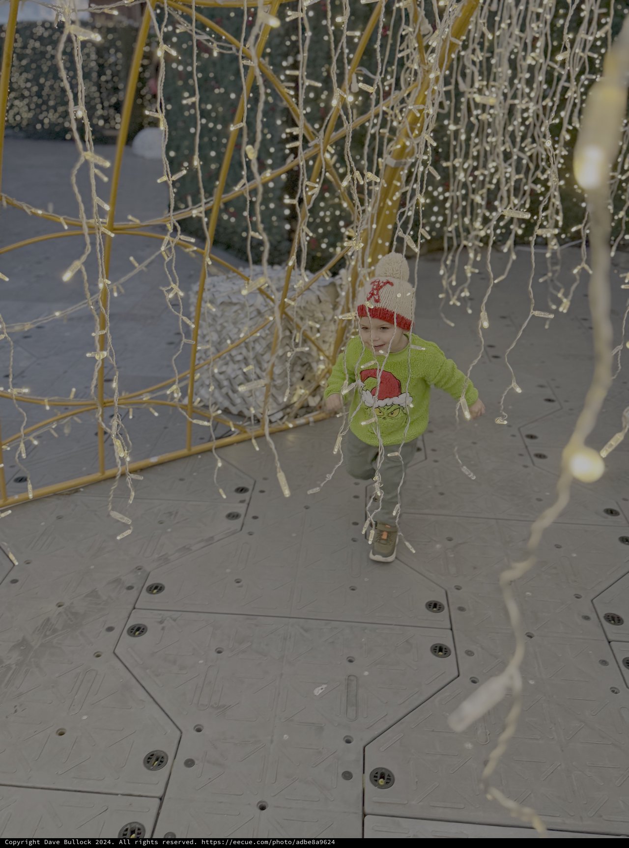Child Playing on Ship's Obstacle Course