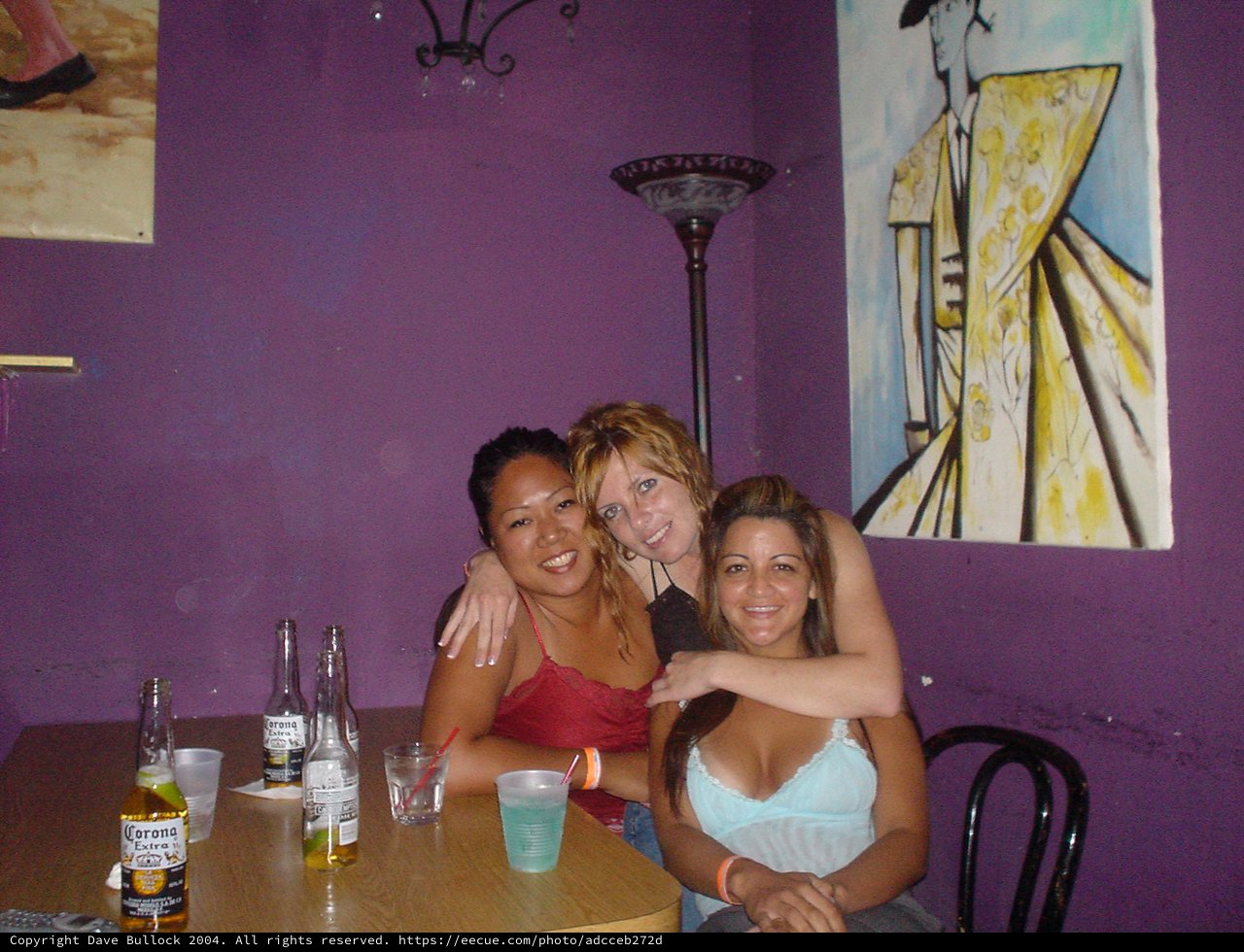 Three Friends Enjoying a Night Out at the Bar