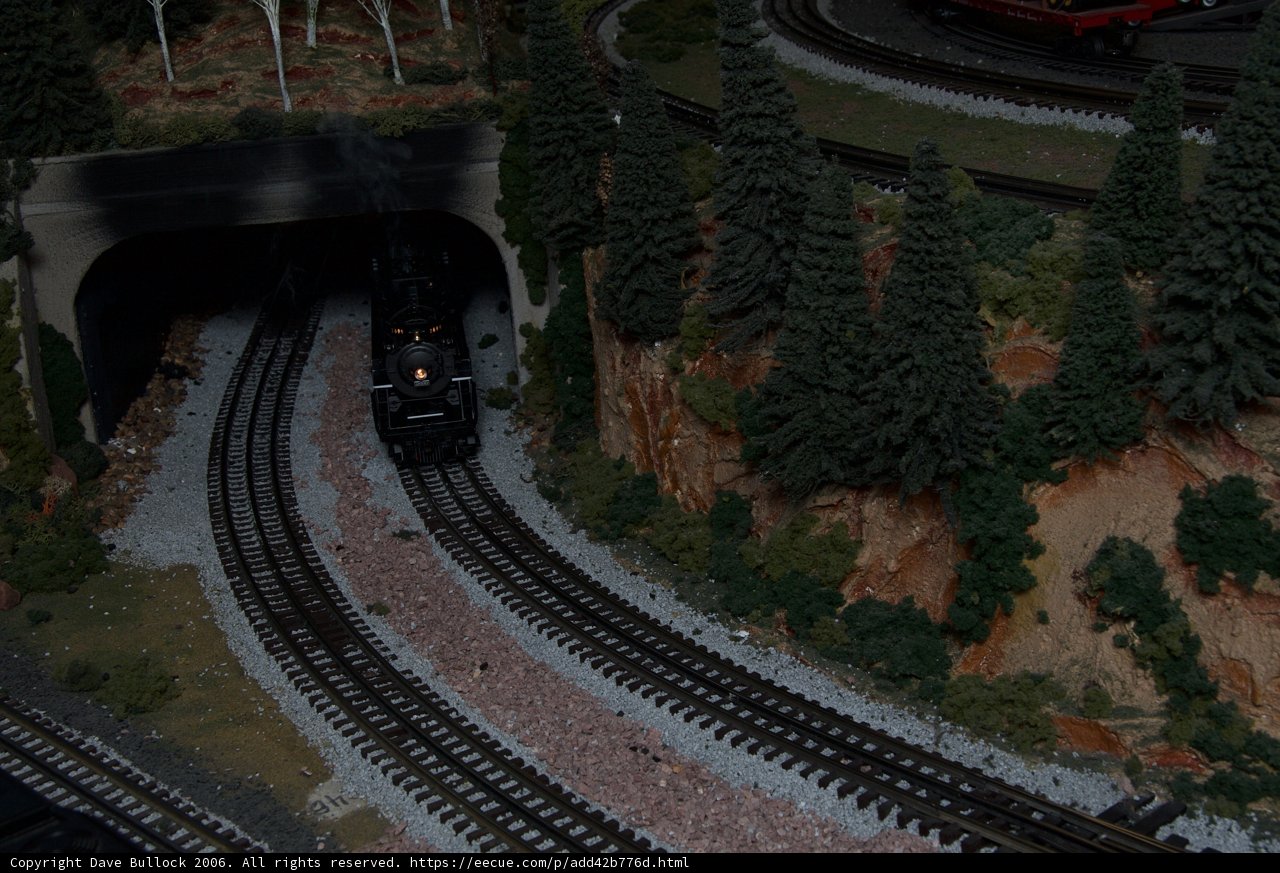 Model Train in Scenic Railroad Diorama