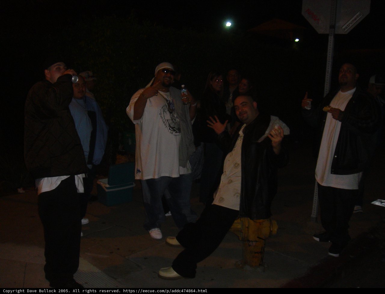 Nighttime Gathering of Men