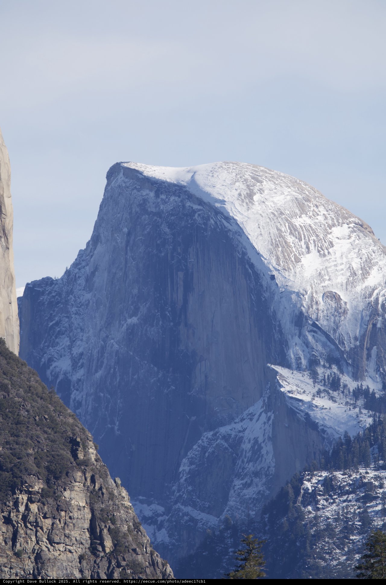 Half Dome Majesty in Winter Snow
