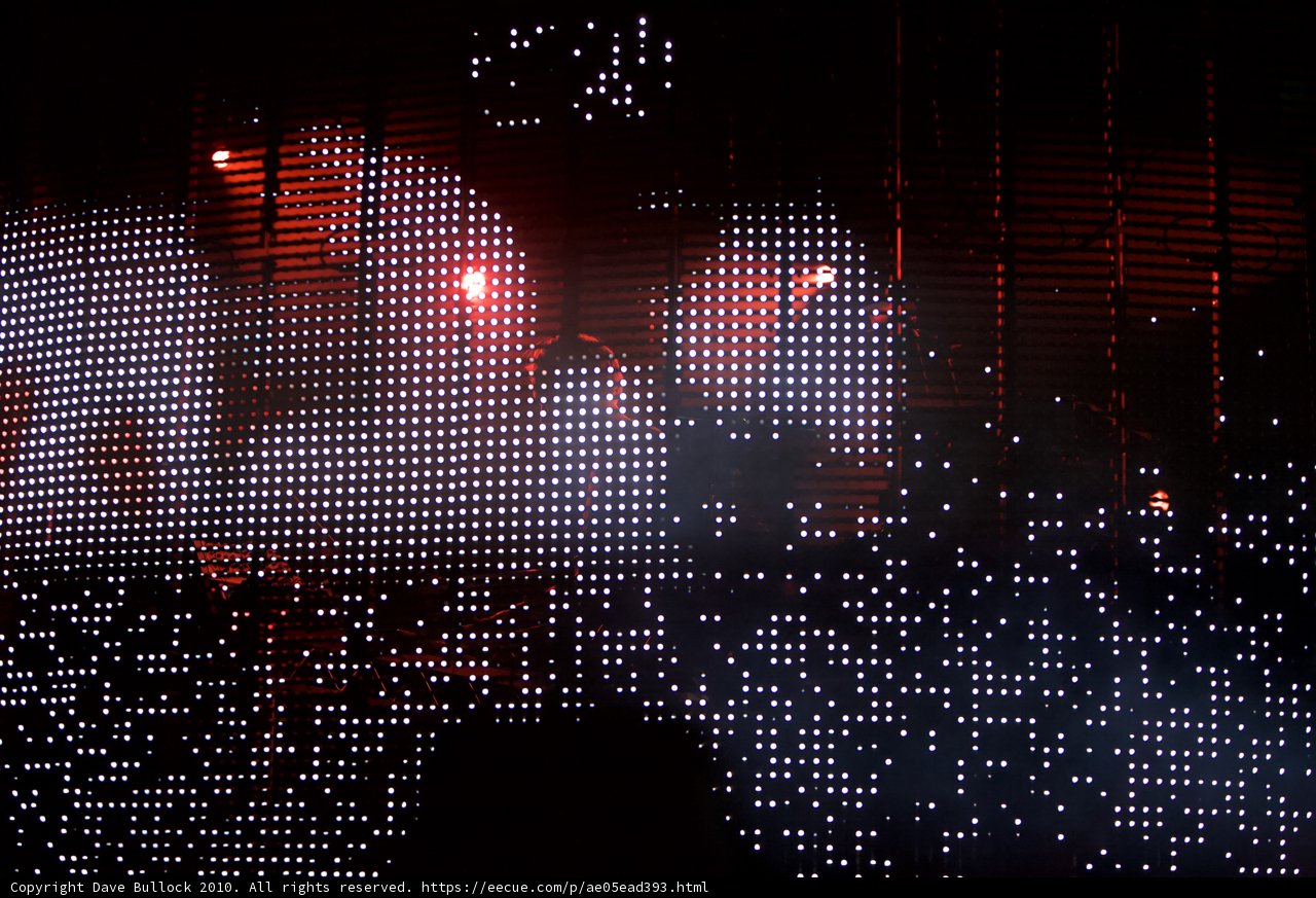 Red Light Illuminates the Concert Crowd