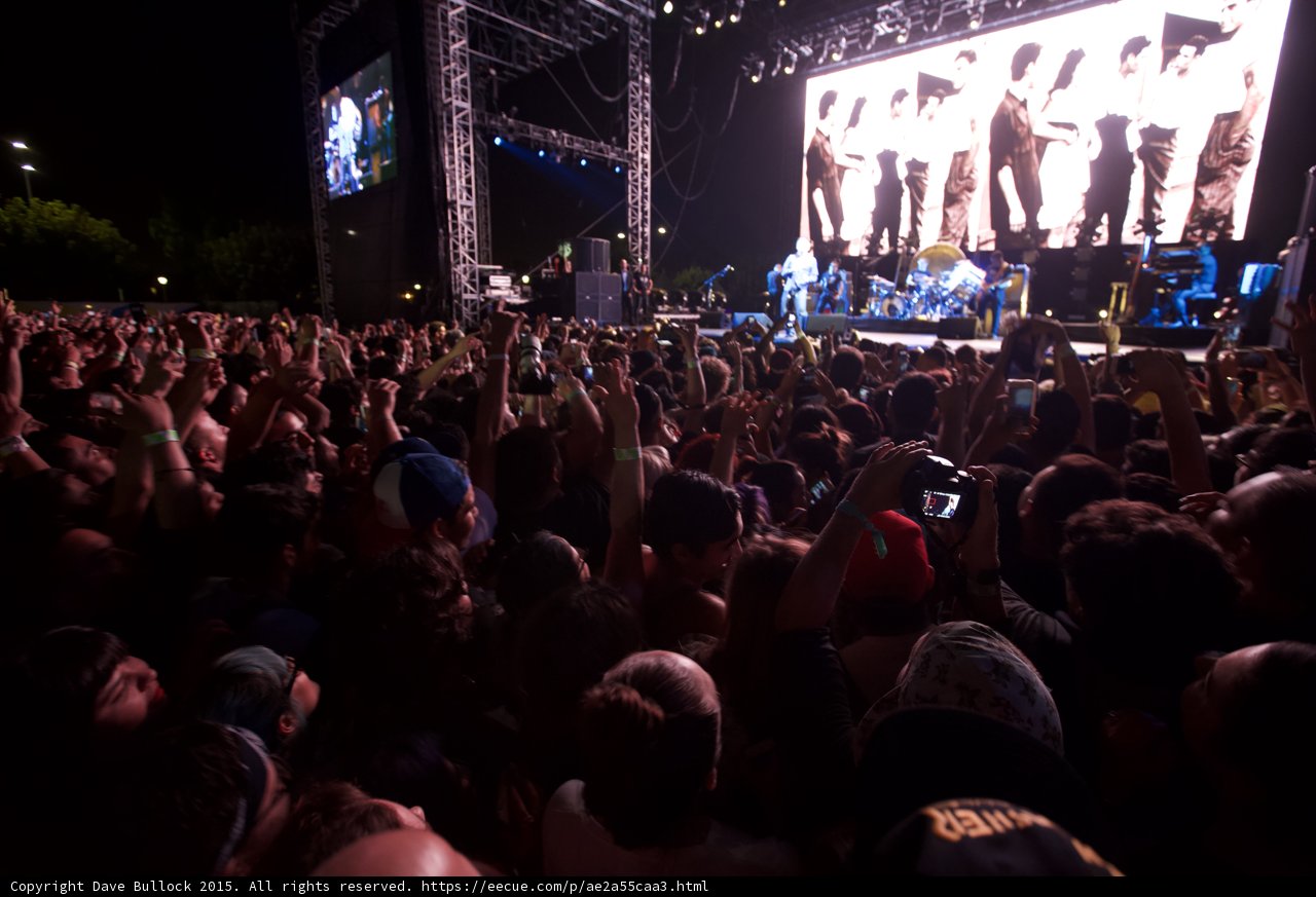 Morrissey Wide Stage Crowd The Smiths Video Screen Camera Recording Wristbands Side Monitor