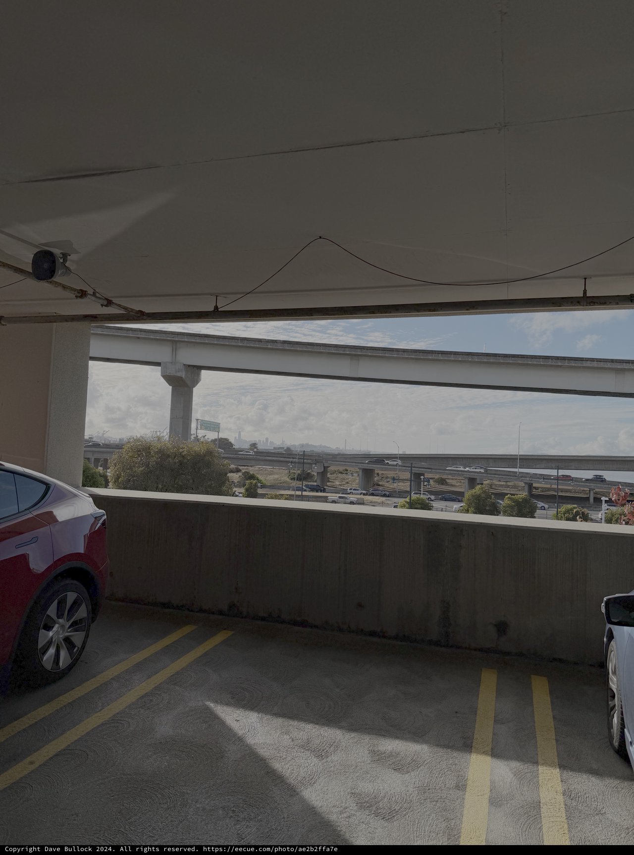 Urban Parking Garage with Highway Views