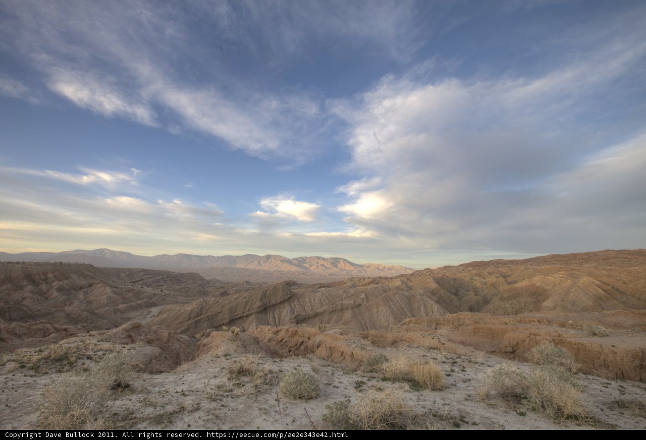 Scenic View from the Top of the Badlands in Death Valley