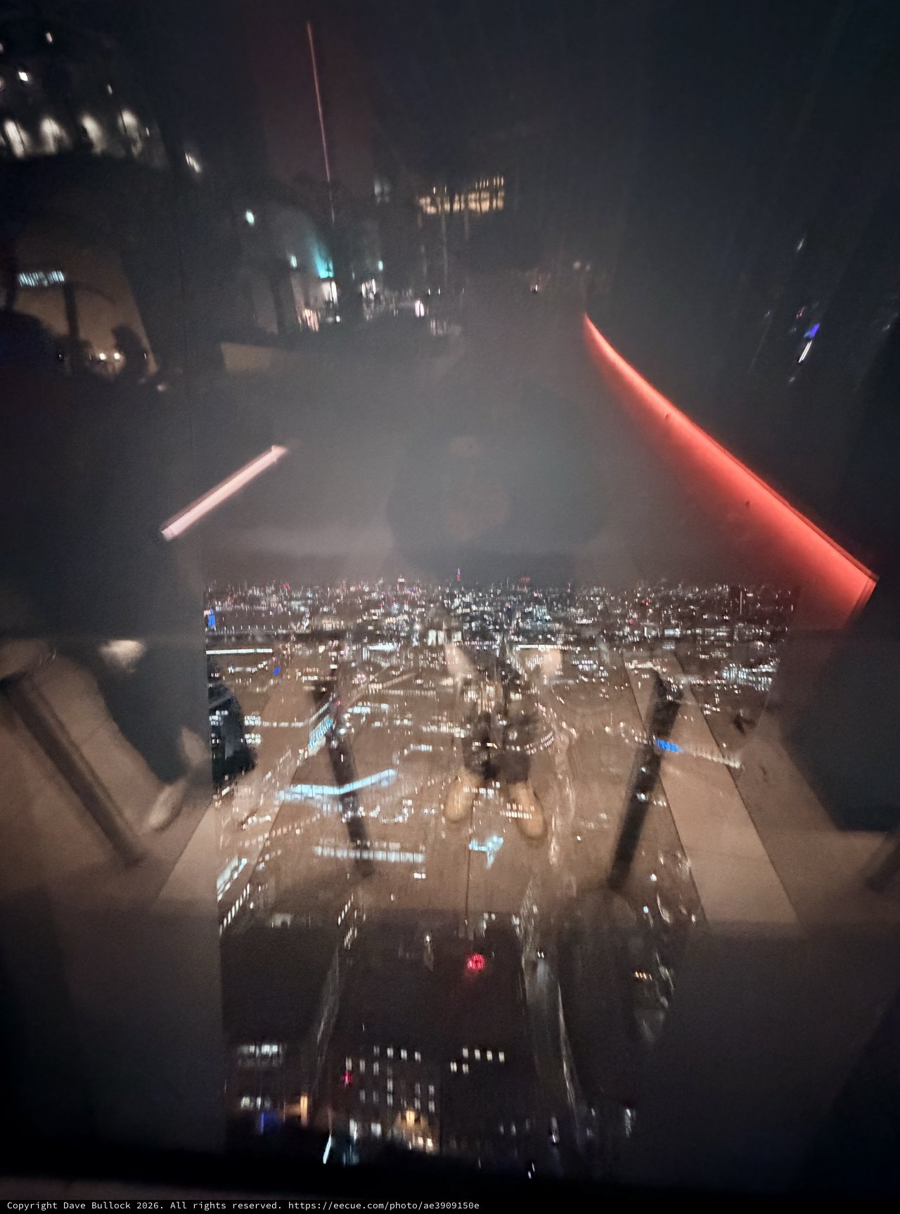 Double Exposure Night View Over London Cityscape