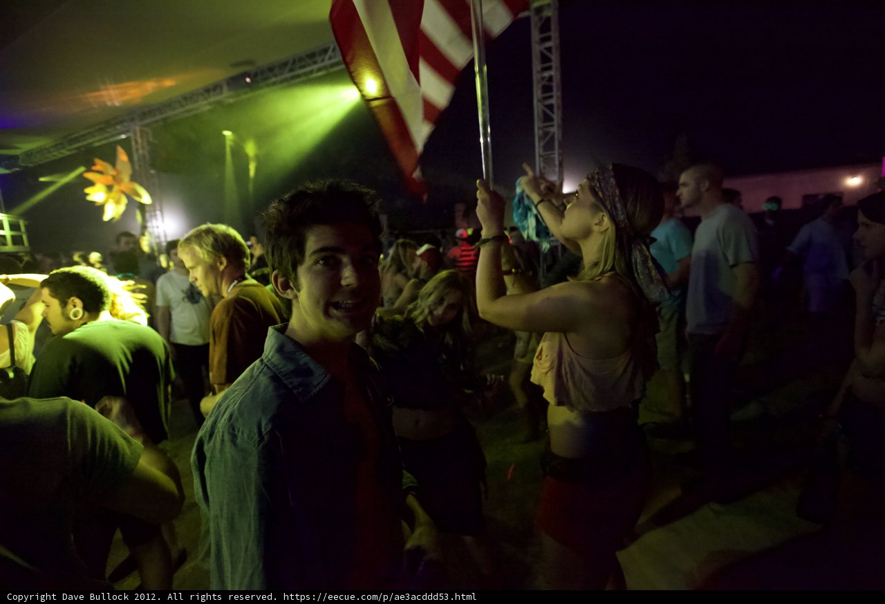 Coachella Crowd under the Night Sky