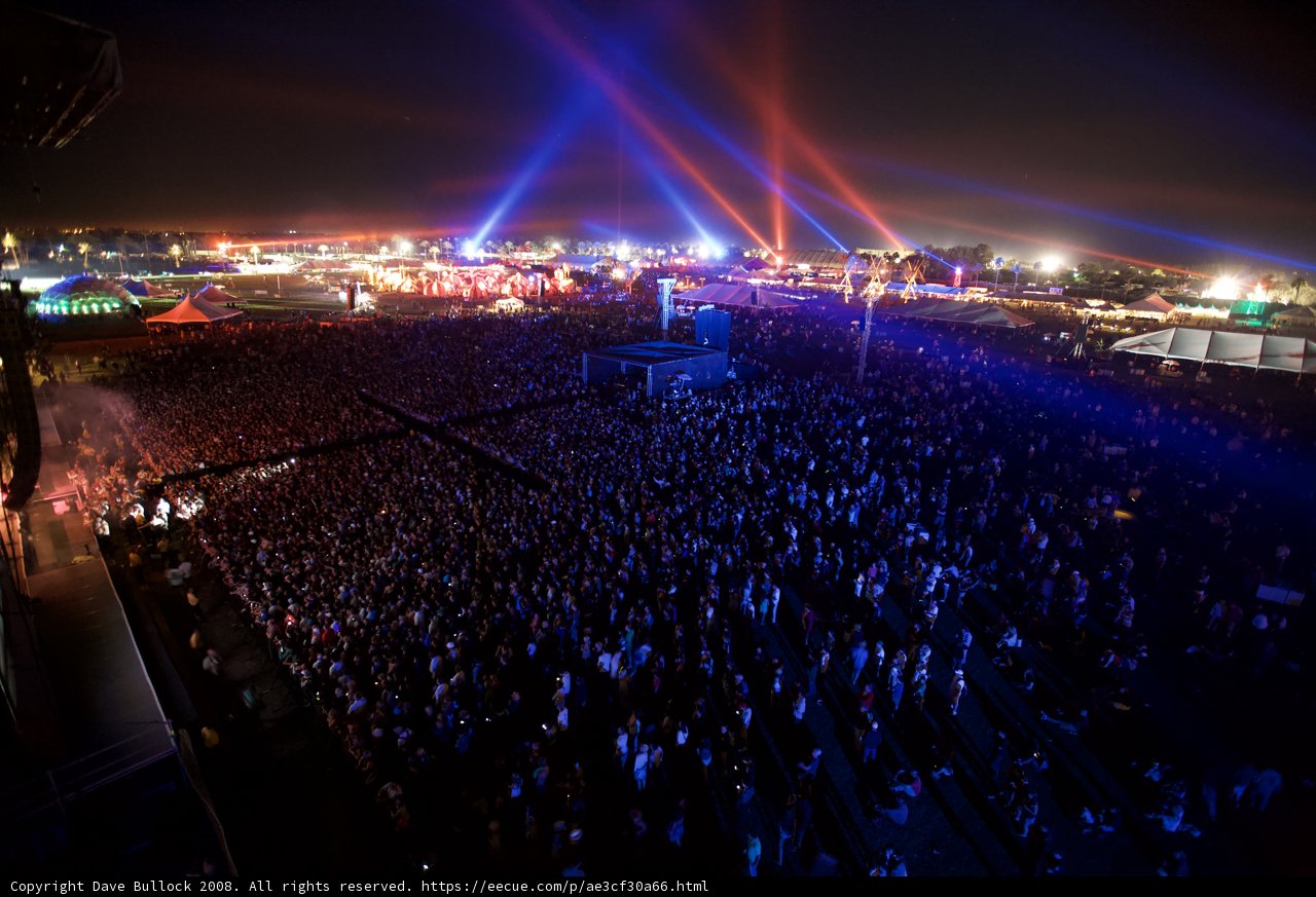 Bright Lights and Big Crowds at Coachella Music Festival