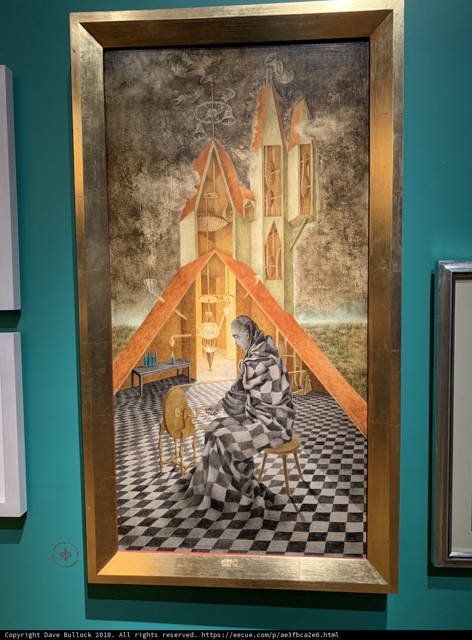 Woman and Dog in Artistic Surroundings