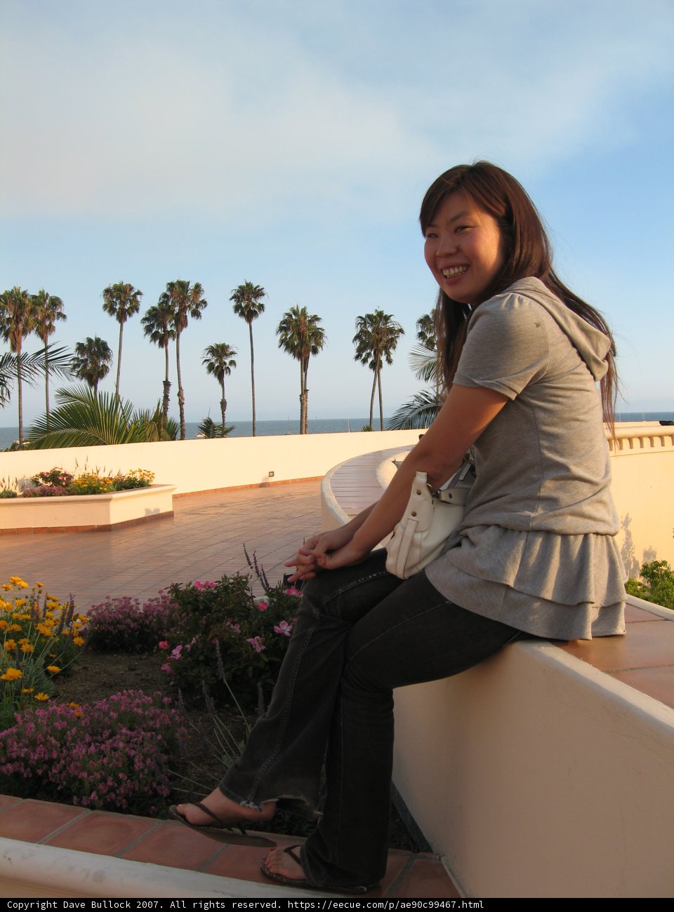 Woman enjoying the view at a wine tasting