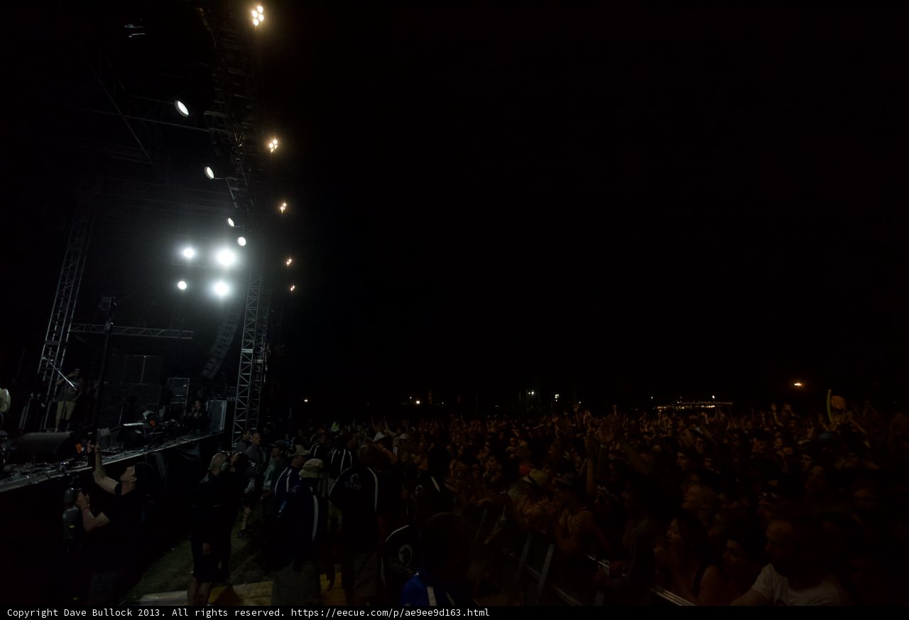 Nighttime Crowd at Coachella Concert