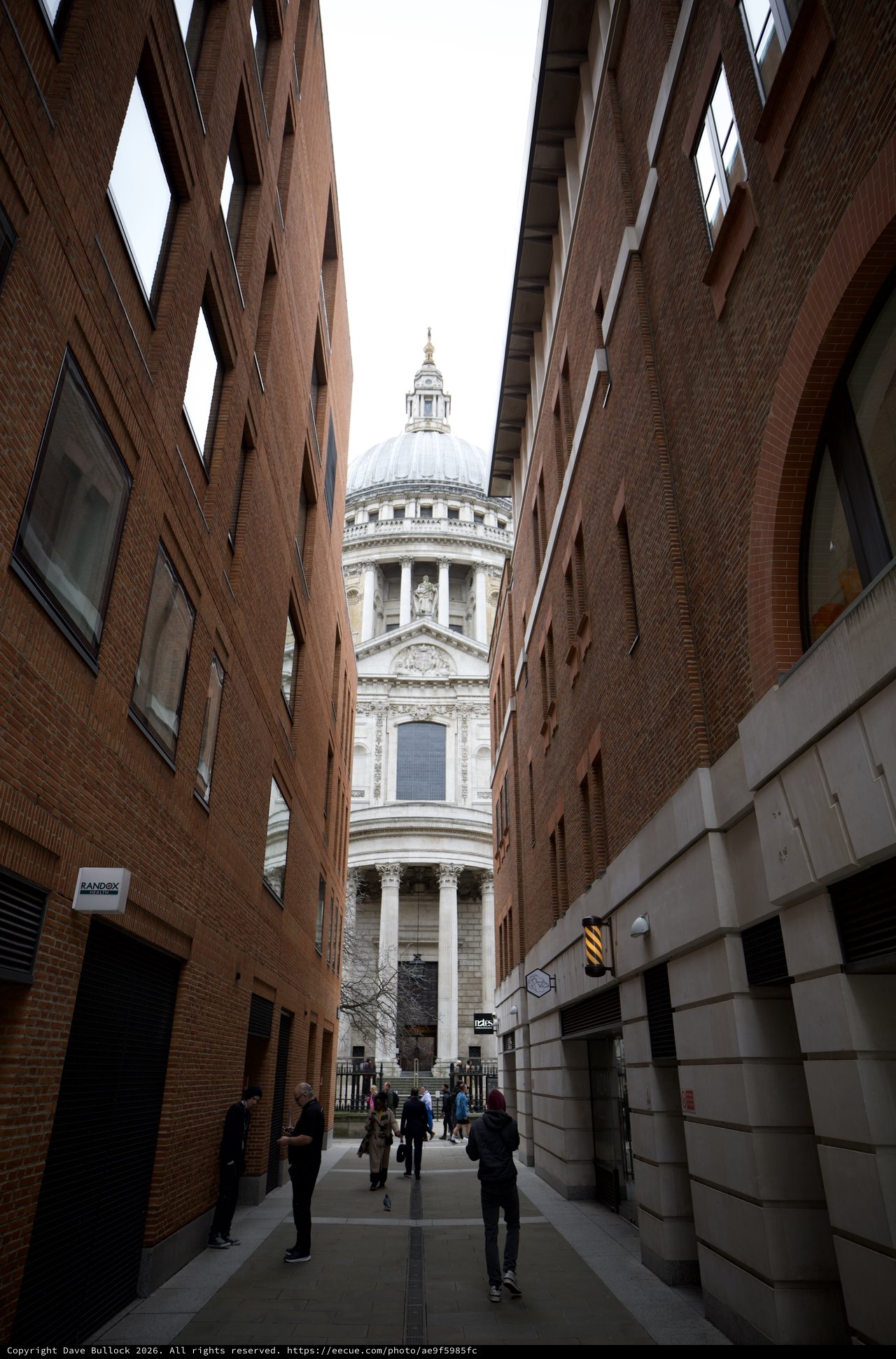 St Paul's Cathedral Framed by Modern London Buildings