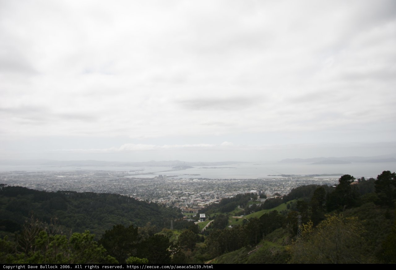 City and Mountain View from a Hilltop