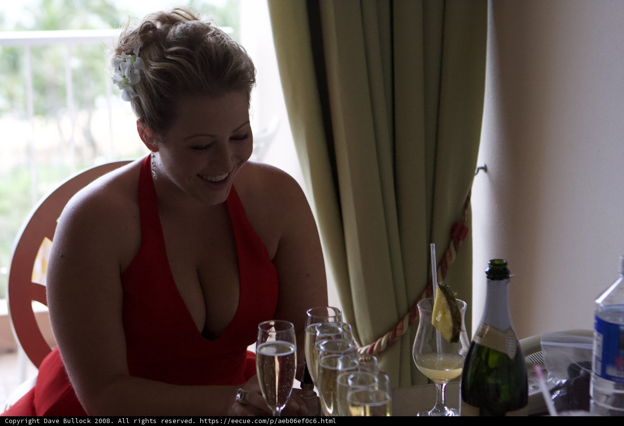 A Red Dress and Wine Glasses