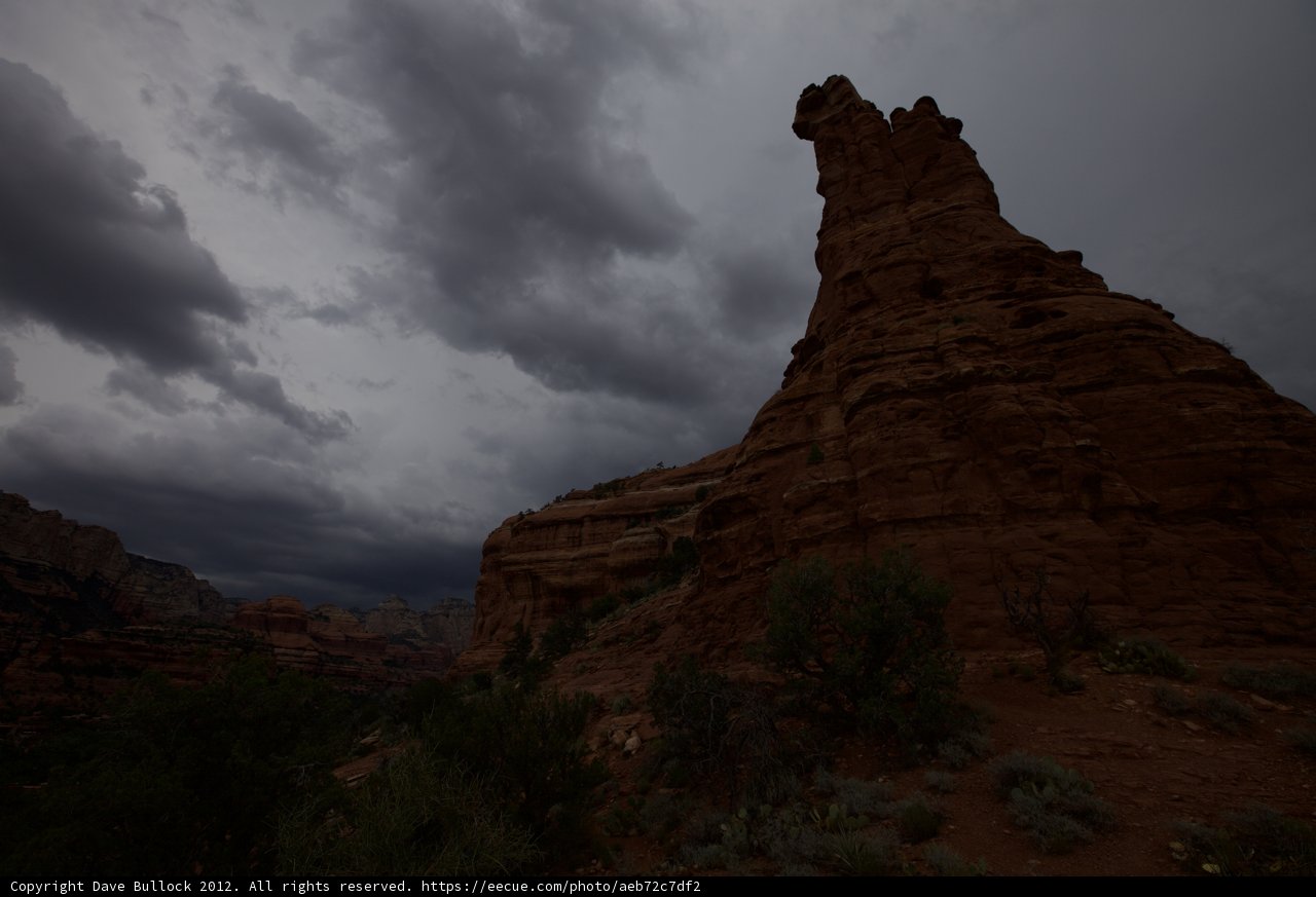 Thunderous Skies Above Sedona's Rocky Plateau