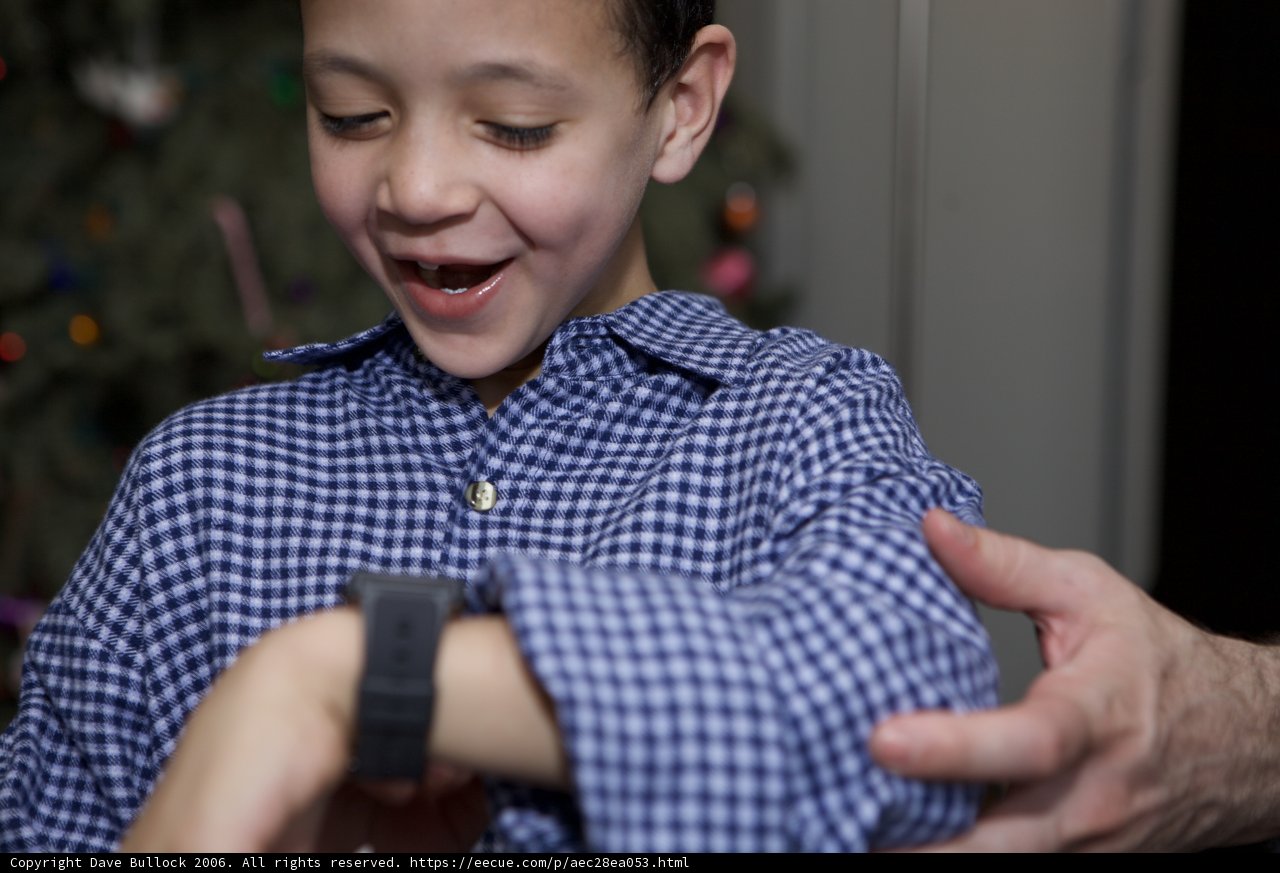 Happy Boy with Wristwatch