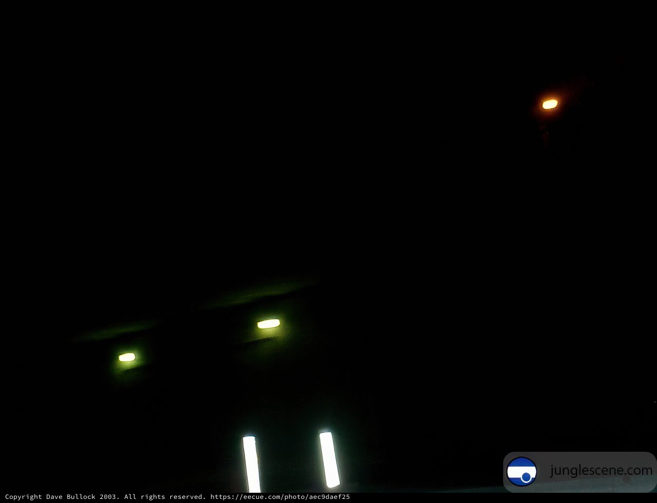 Twin Lights Against the Night Sky