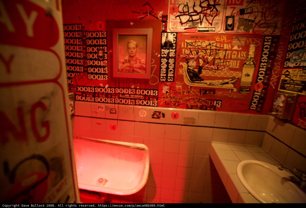 Graffiti and a Sink in an Election Day Bathroom