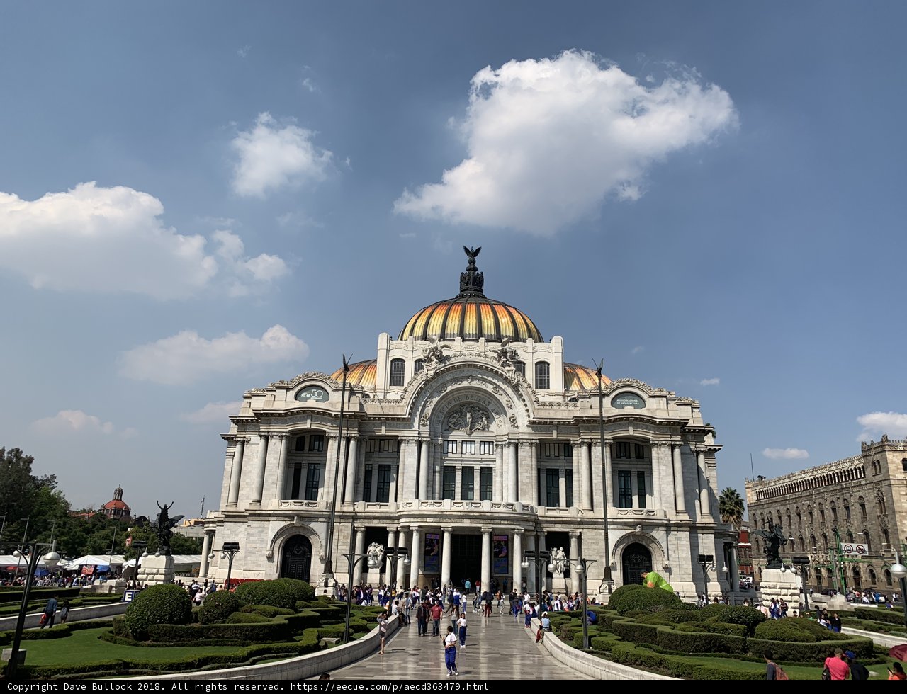 The Majestic Palace of Fine Arts in Mexico City.