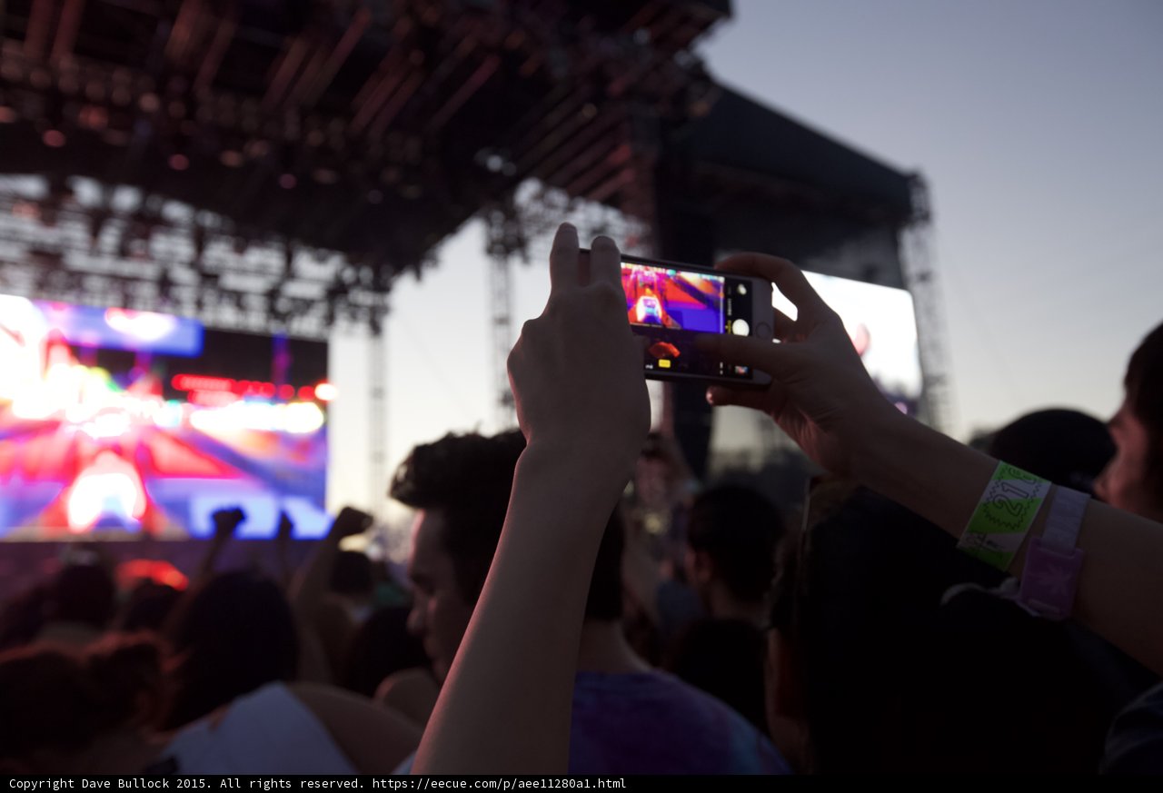 Fan Recording Colorful Stage