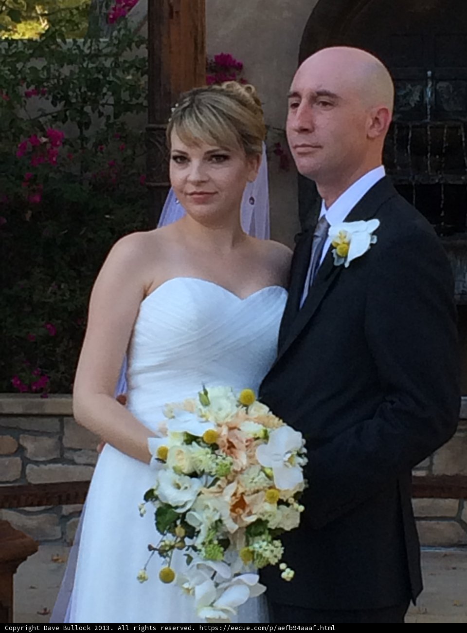 Wedding Portrait with Flower Bouquet