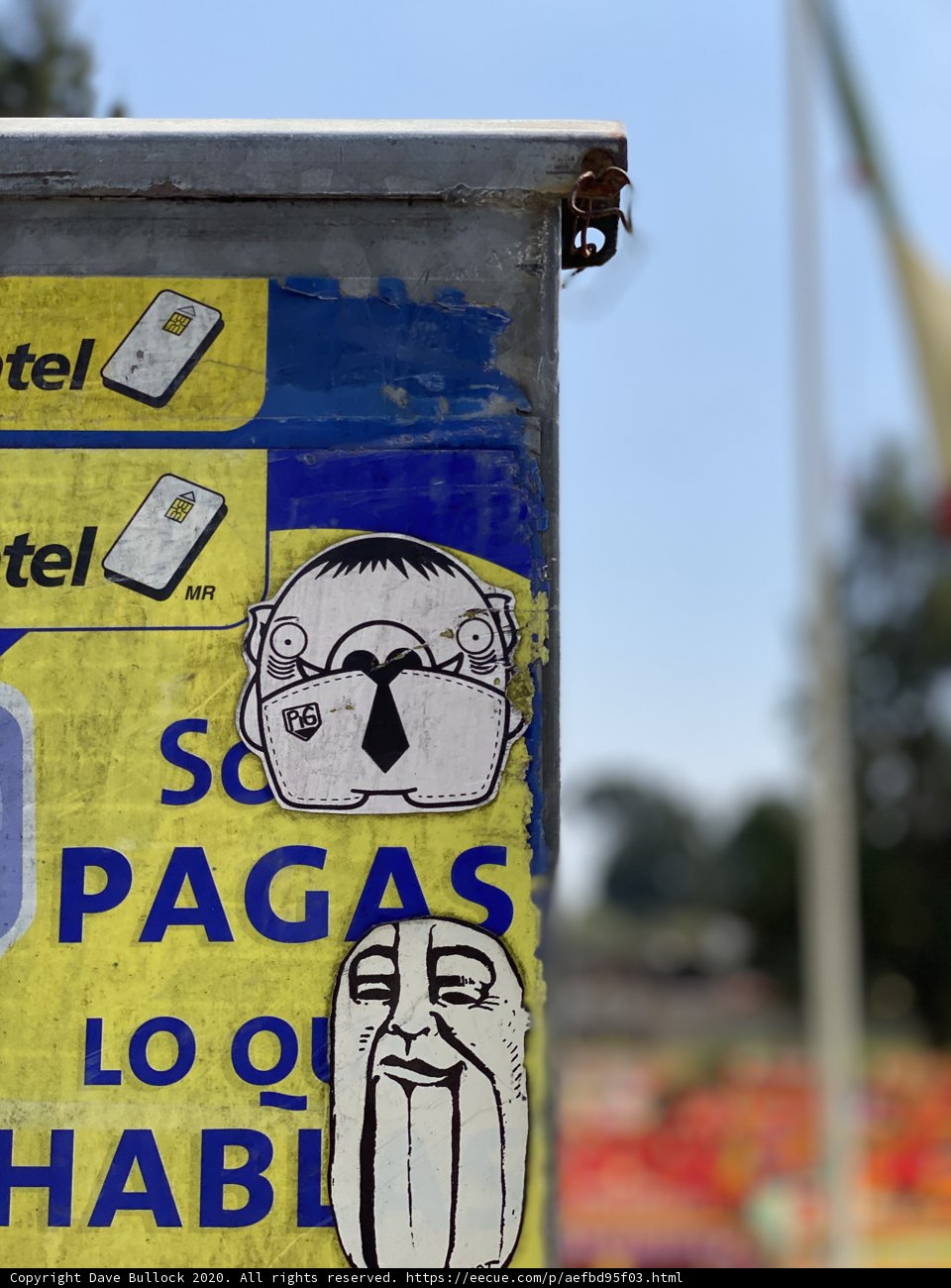 Man Sticker on Telephone Box