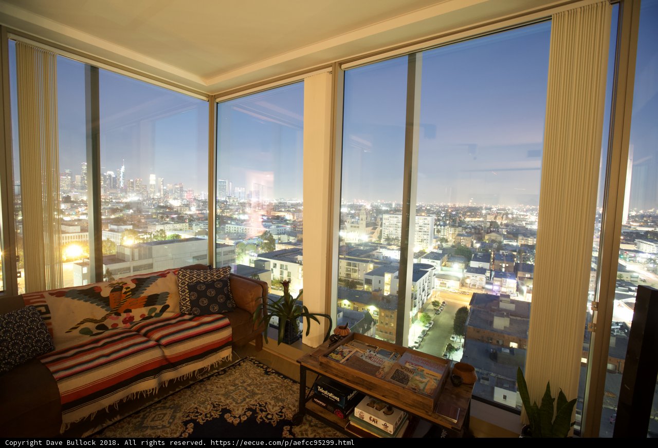 A Penthouse Living Room with Stunning City Views