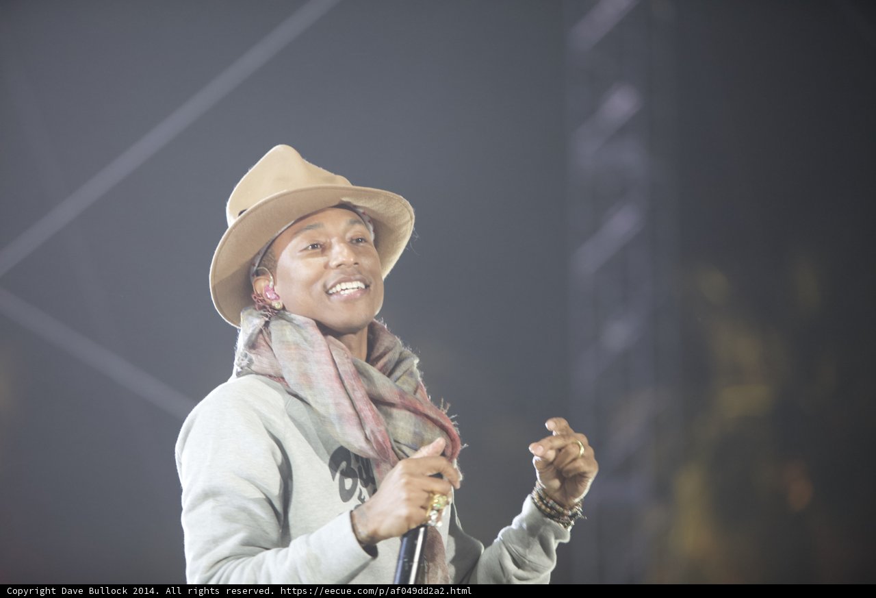 Pharrell Williams Rocks the Cowboy Hat at Coachella Concert