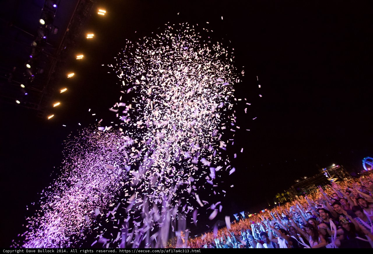 Confetti Explosion at Coachella