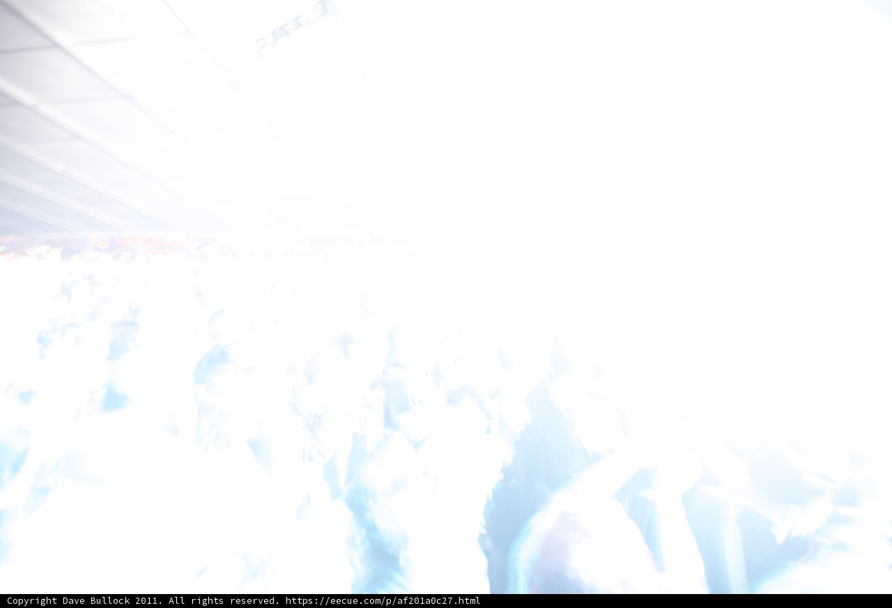 Flare of Light in the Concert Crowd