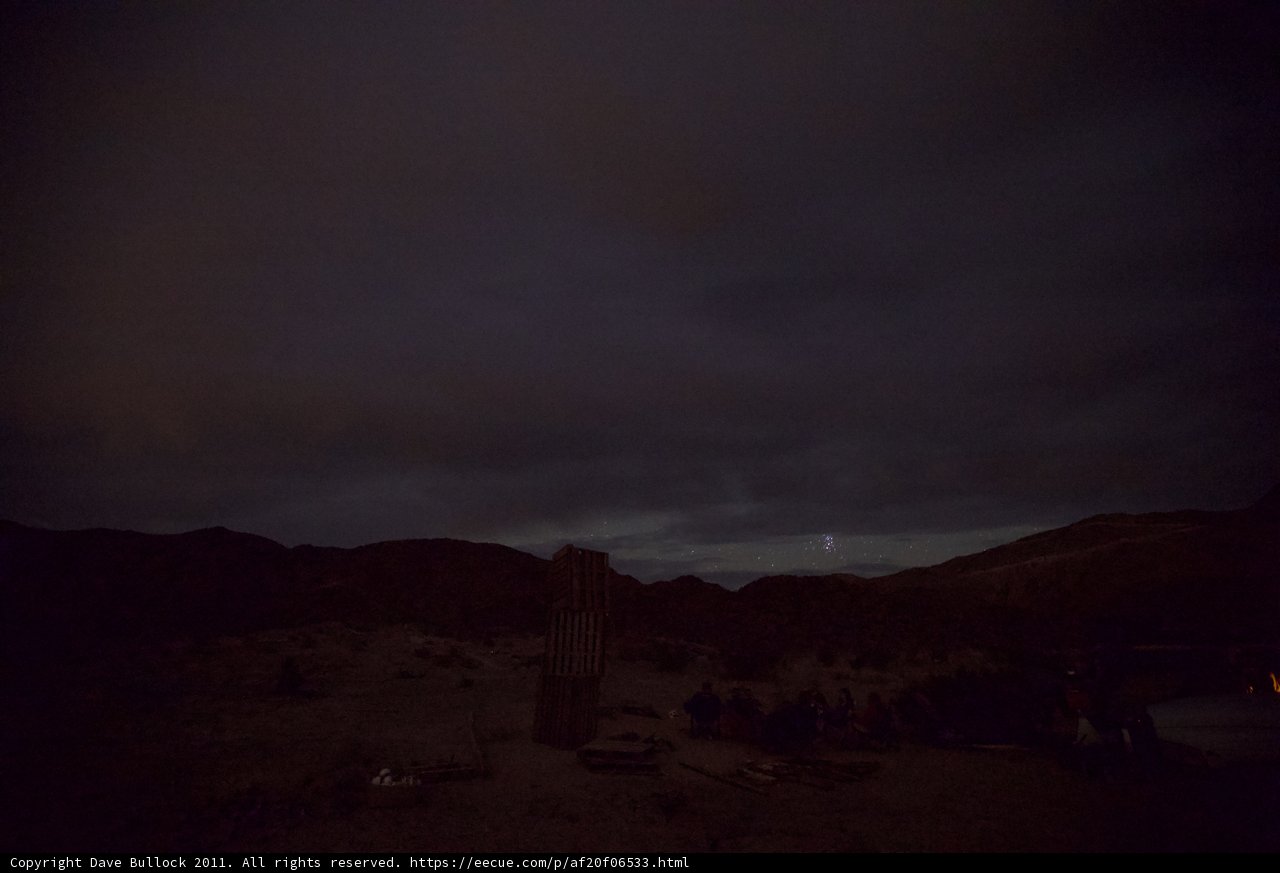 Night Sky over Desert Mountain