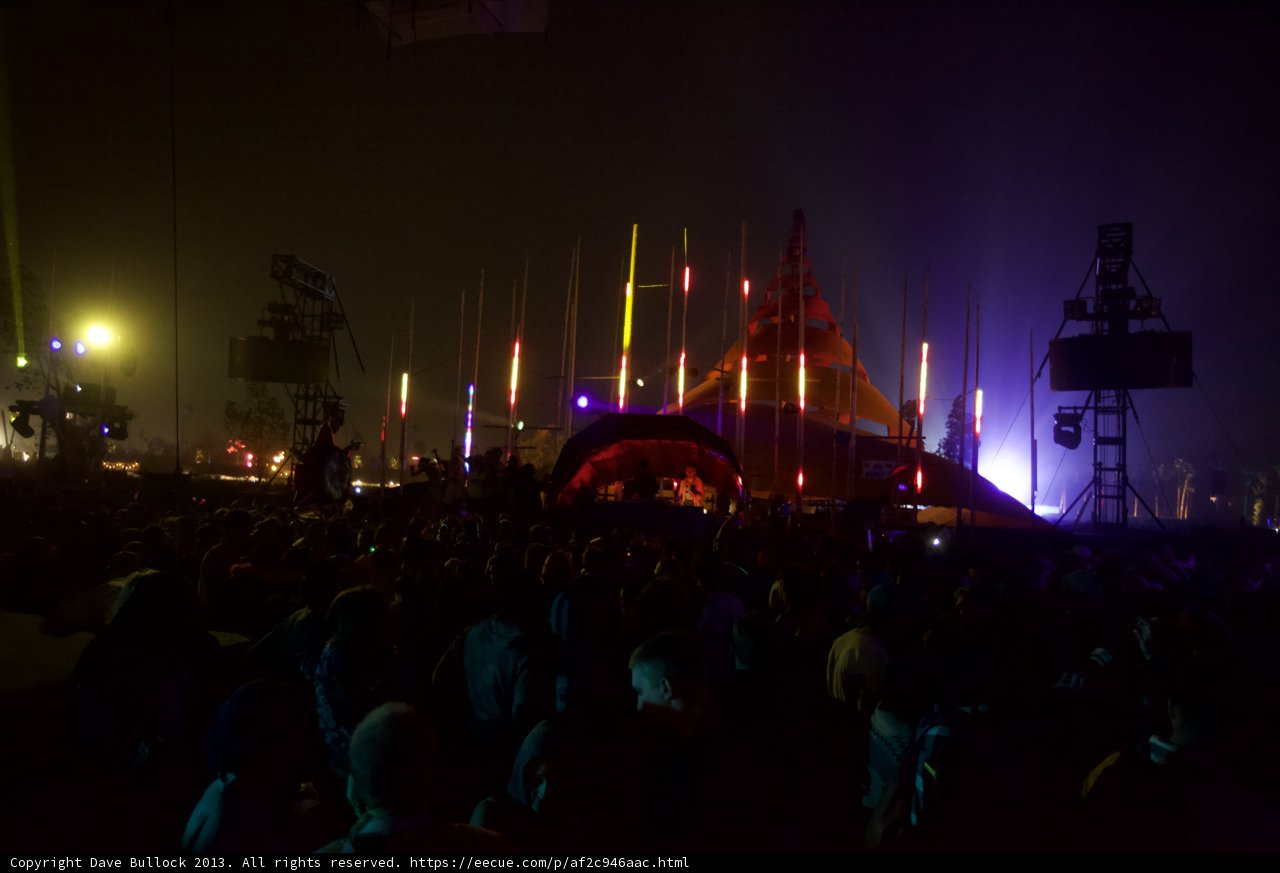 Lights Illuminate the Night Sky at Coachella Music Festival