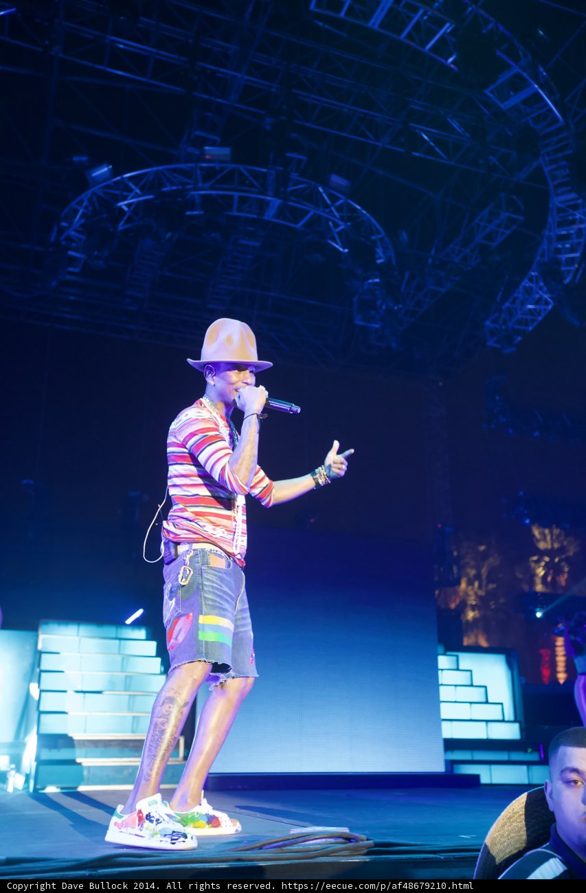 Pharrell Williams Rocks the Stage at iHeart Radio Music Festival