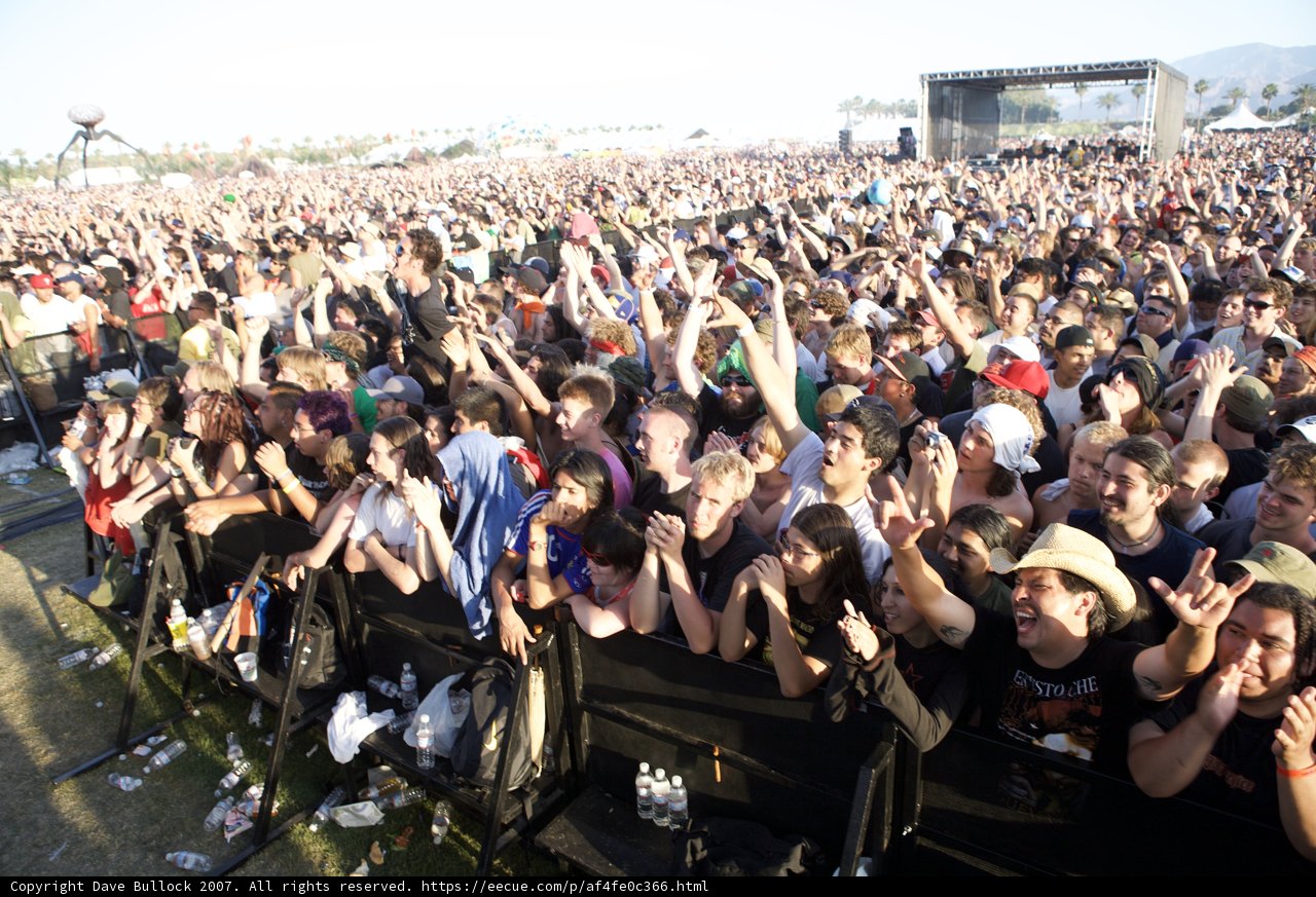 The Massive Music Festival Crowd at Coachella Sunday