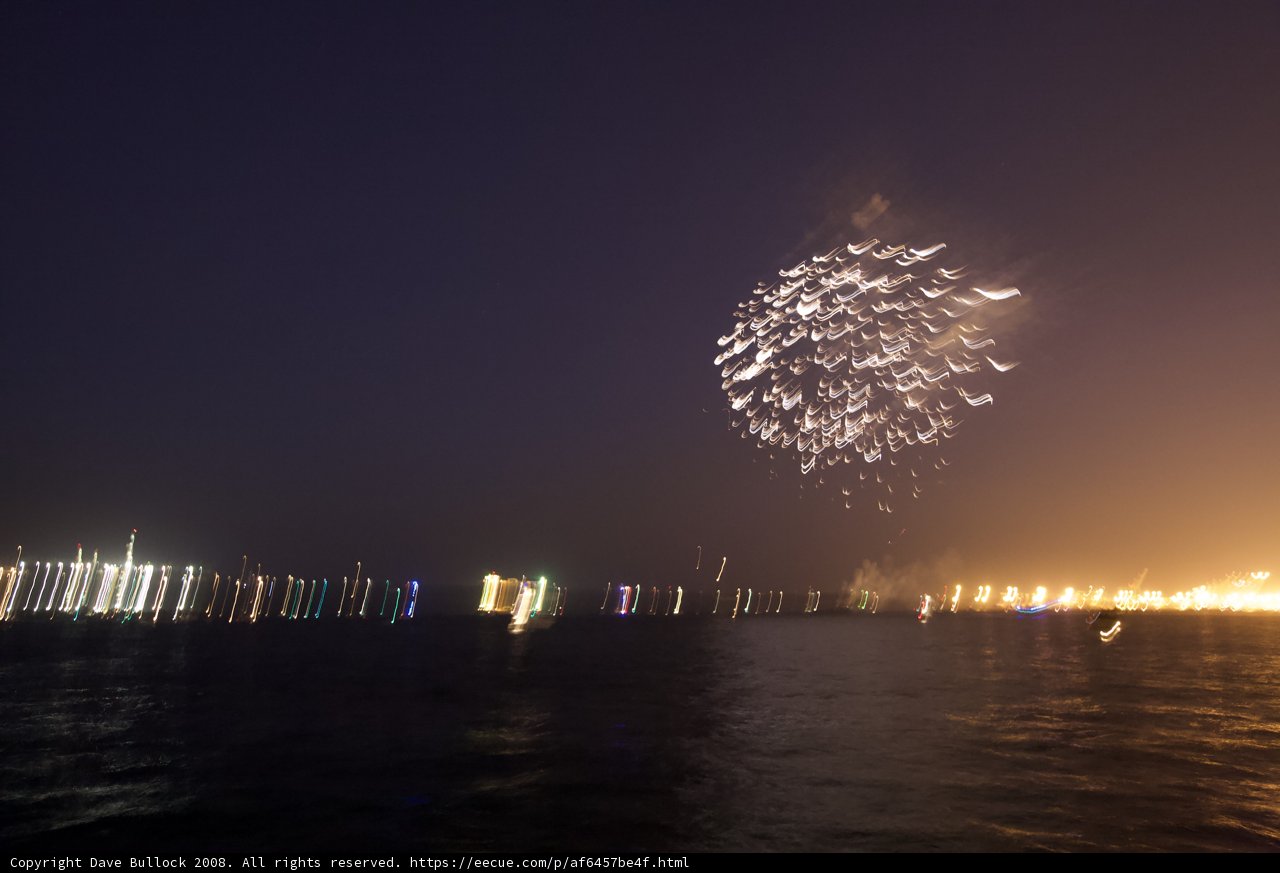 4th of July Fireworks over the Water