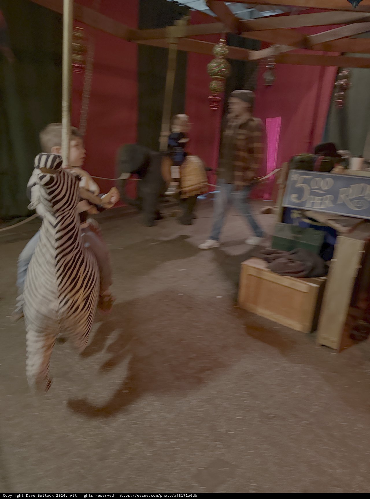 Blurred Motion in Colorful Market Scene