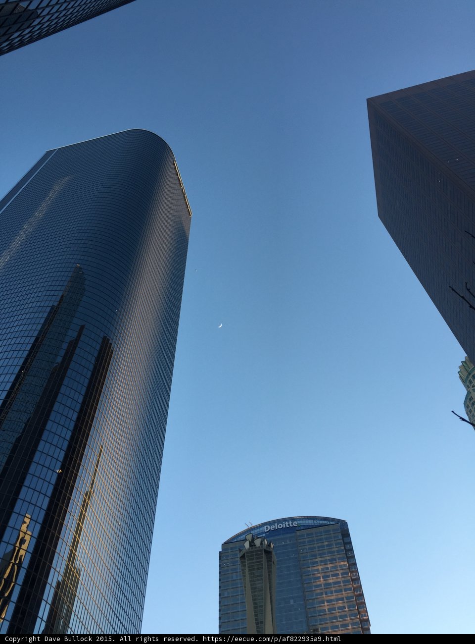 DTLA Skyscrapers Crescent Moon
