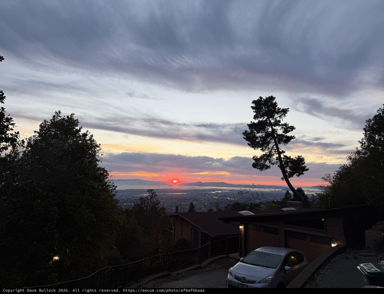Sunset Over San Francisco Bay from Berkeley Hills