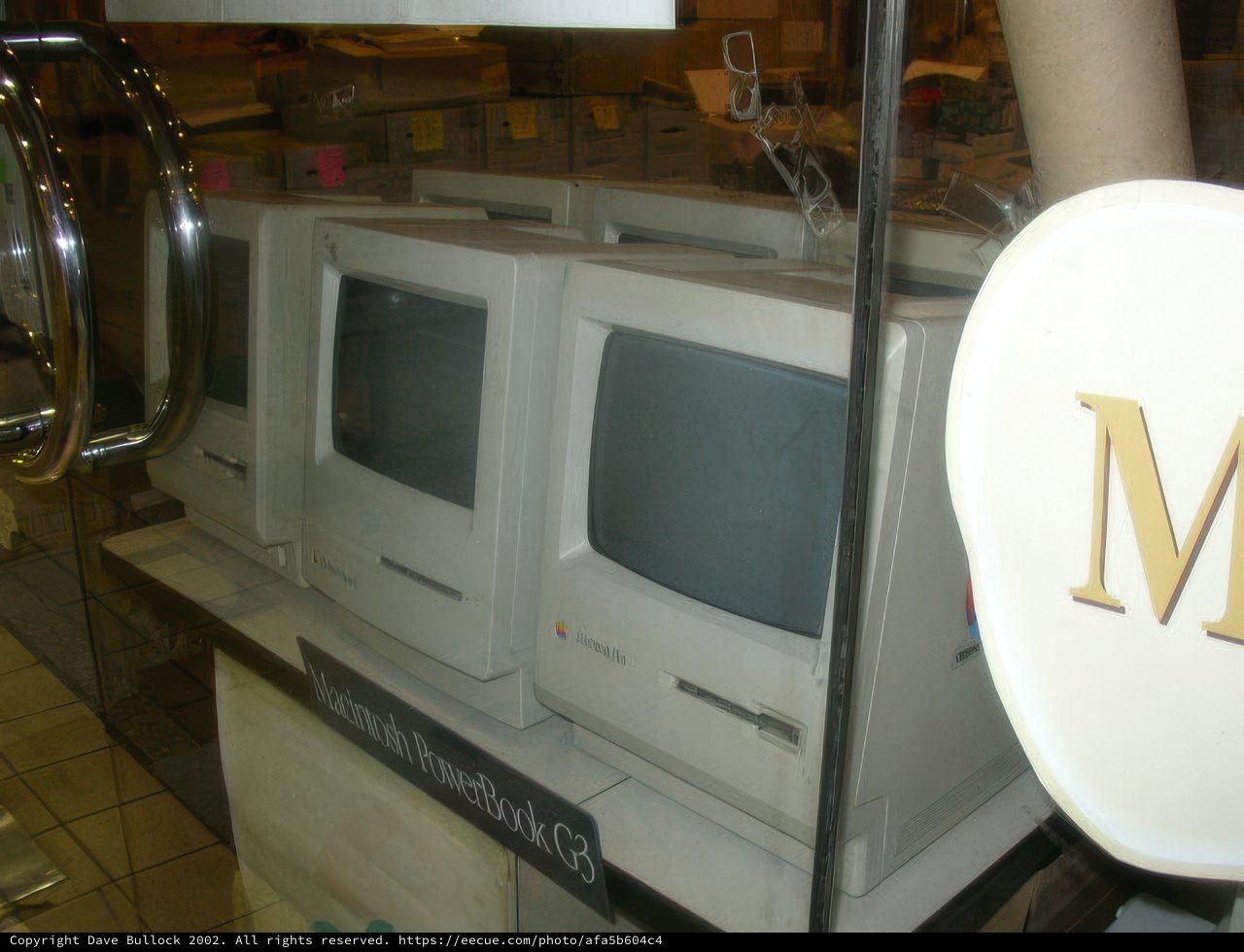 Macintosh Computer as Furniture in a Bathroom