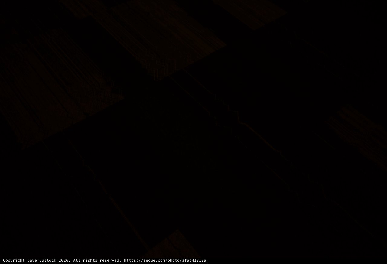 Dark Aerial Web of Festival Lights From Above