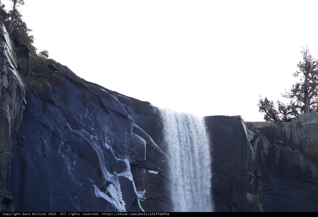 Vernal Fall Cascading Through Yosemite's Granite Cliffs