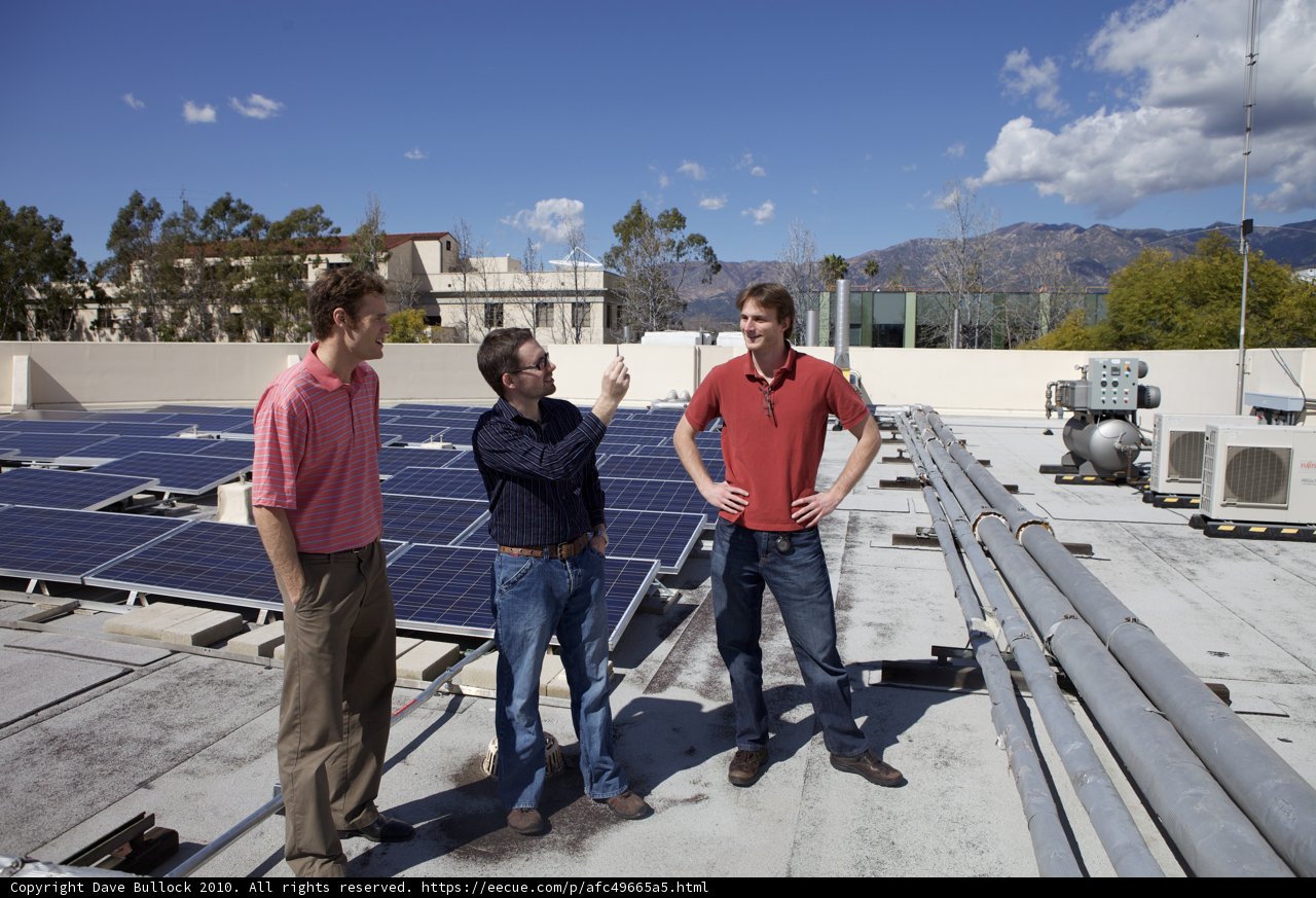Three Men Harnessing Solar Power