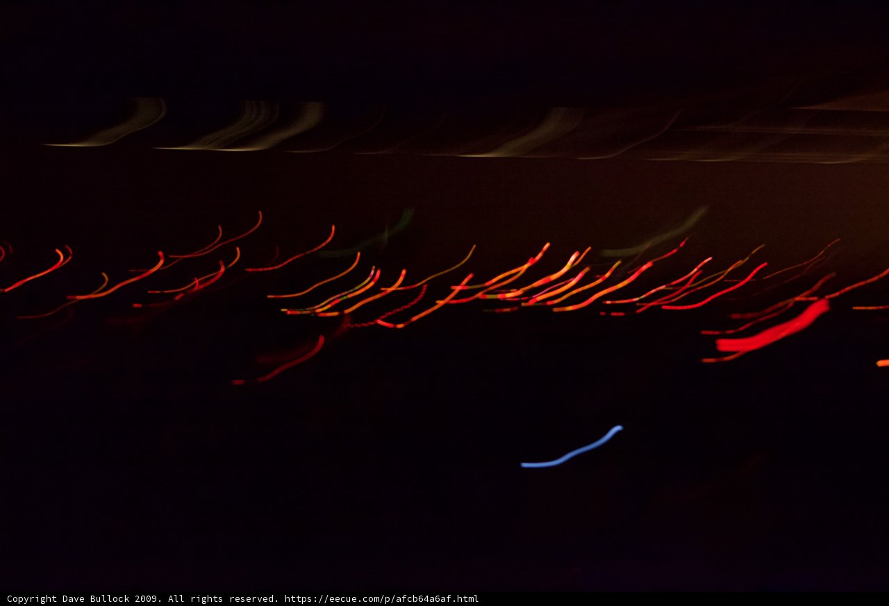 Blurred Lights in the Dark