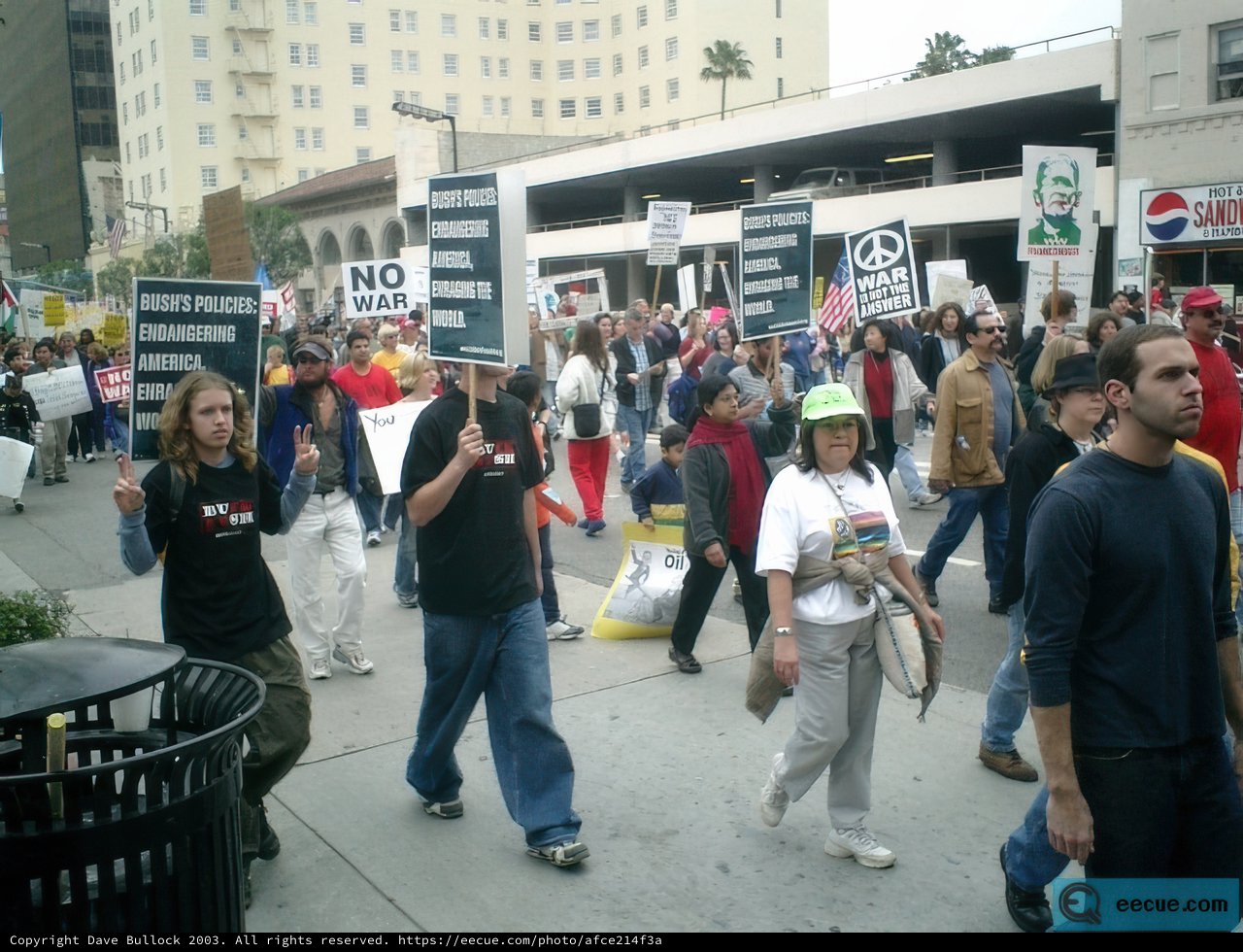 Protesters March Down City Street